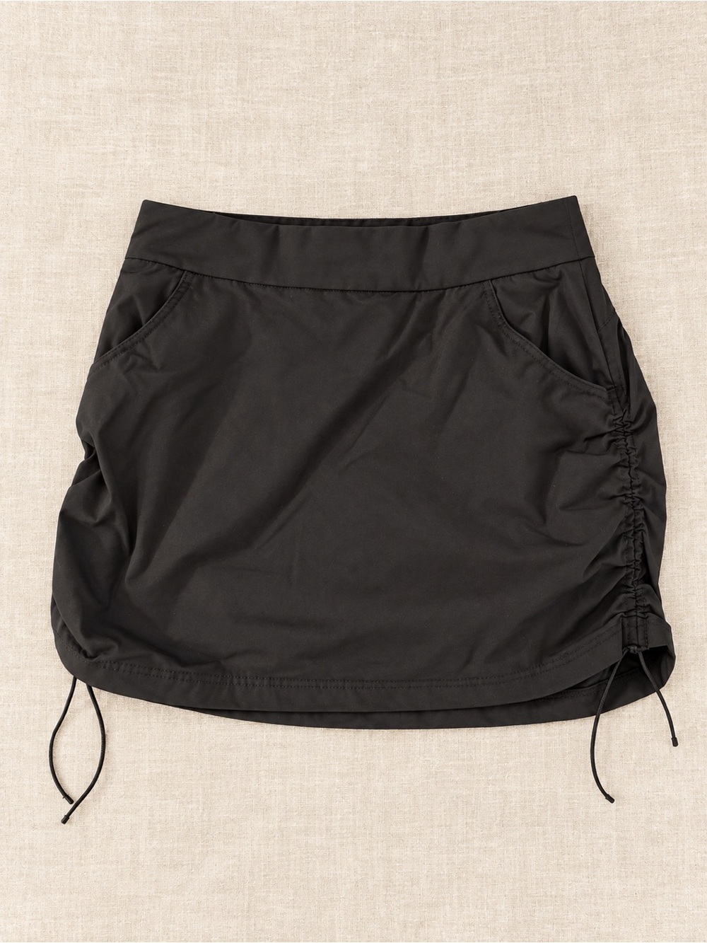 Columbia Black Drawstring Side-Ruched Skort with Pockets